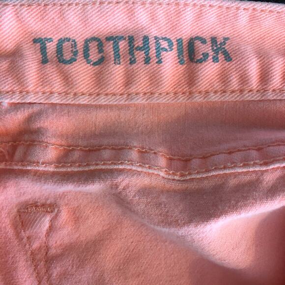 J Crew neon pink toothpick ankle jeans size 26 - Picture 3 of 9